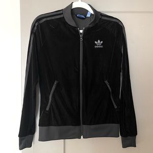 ADIDAS Originals Rare Velvet Vibes Black Track Jacket